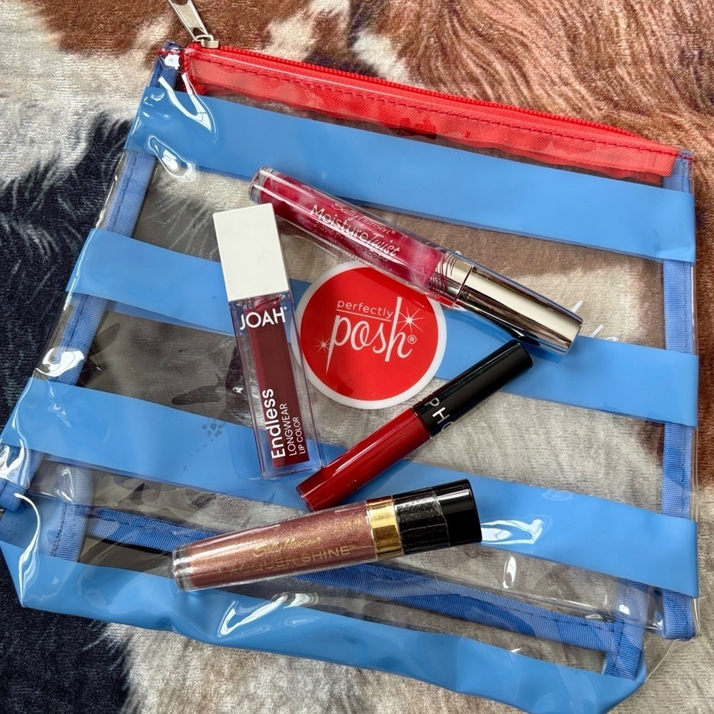 Brand New Lipstick Lip Gloss Bundle Sephora 96 RED VELVET Sally Hansen JOAH Bag - Picture 16 of 16